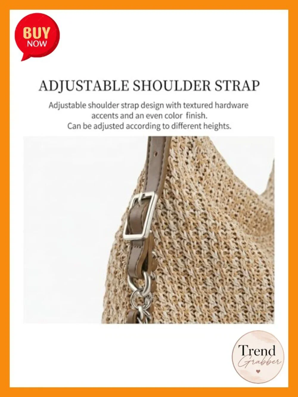 Woven Hobo Bag for Women, Straw-Like Shoulder Bag with Adjustable Strap